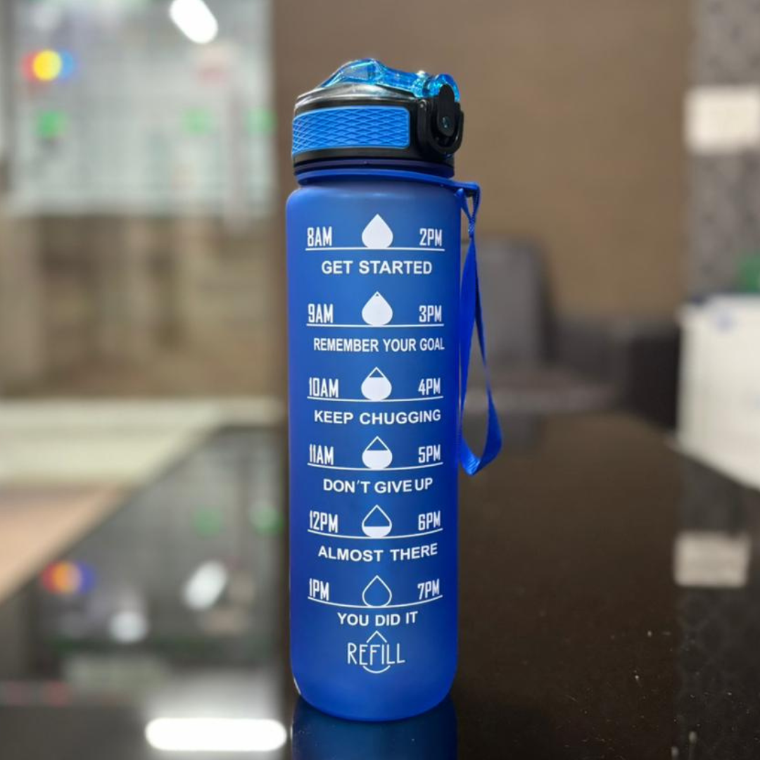 One Liter Sipper Bottle - With Time Markers