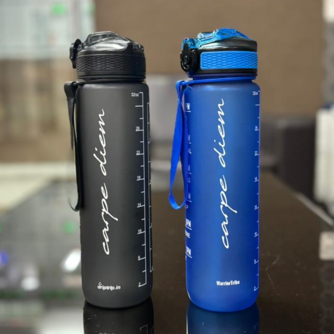 One Liter Sipper Bottle - With Time Markers